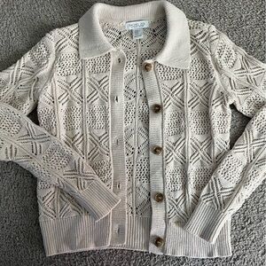 Rachel Zoe Beige Button-Up Cardigan - Size XS